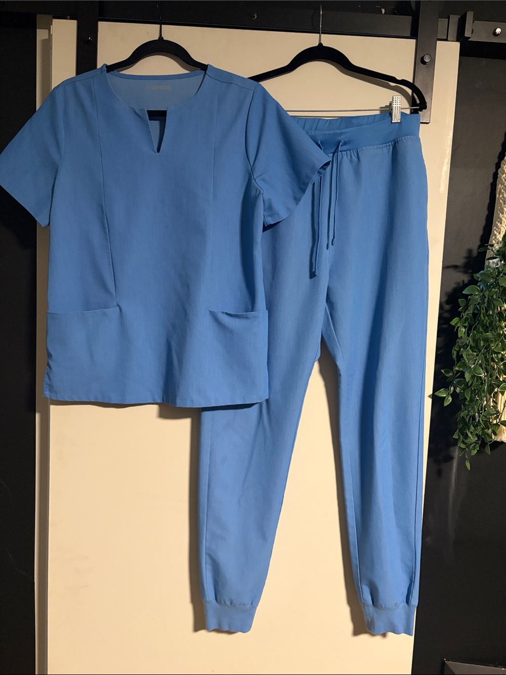 Light Blue Mandala Women's Scrub set